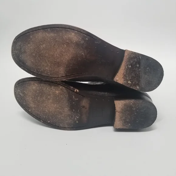 FRYE | Melissa Button Ankle Booties w/ Crackle Leather - 11B - Picture 12 of 13